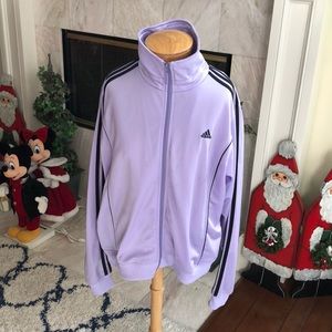 Vintage Adidas track suit jacket, purple & black